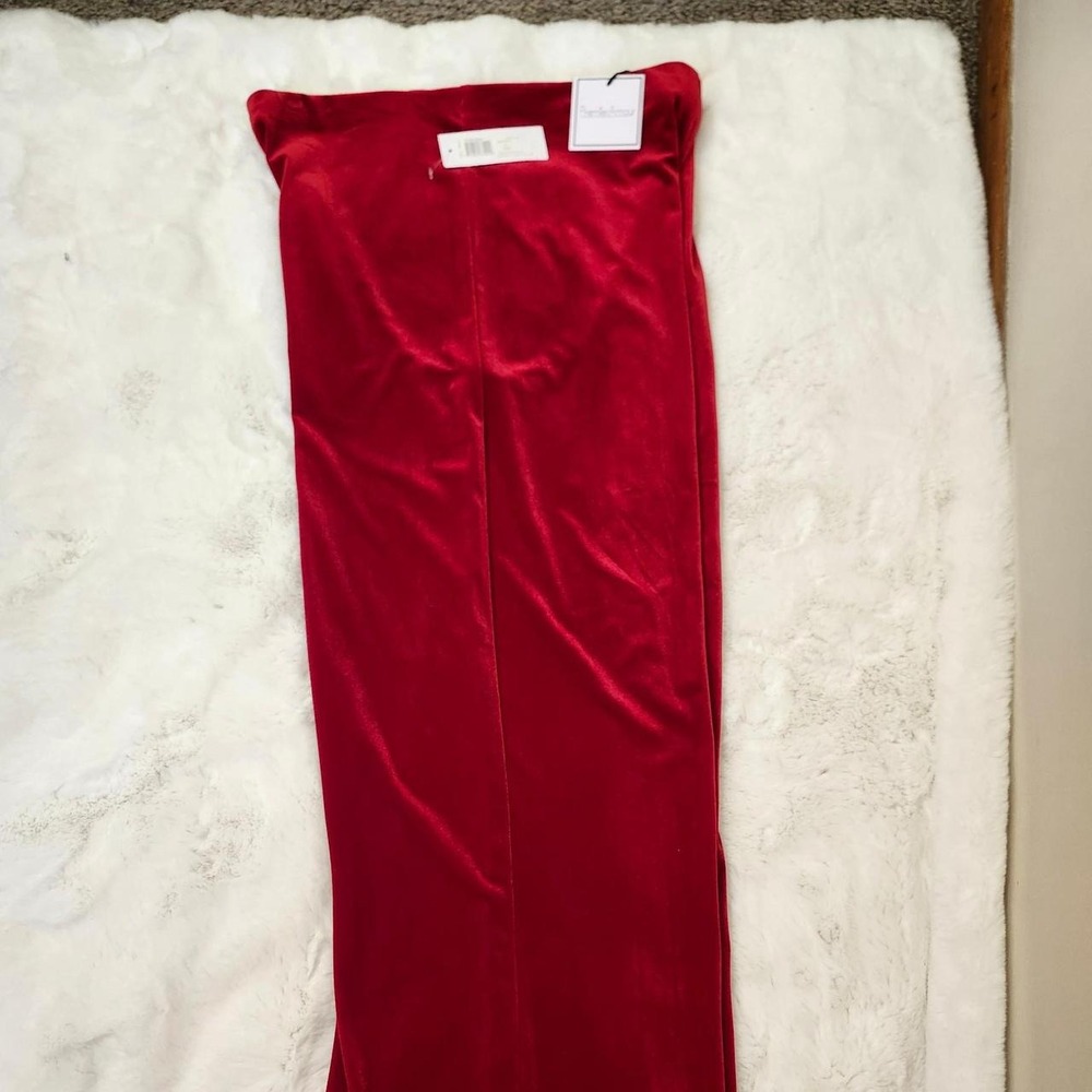 Premier Amour wide leg velvet pants new XL